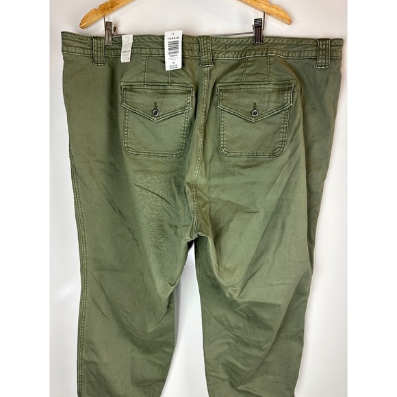 NWT Torrid Crop Twill Military Pants Olive Green Utility Women's Plus Size 26 - Picture 8 of 13